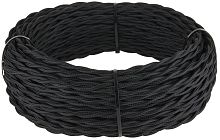 Ретро провод витой Werkel 2х2,5мм черный (20м) картинка 